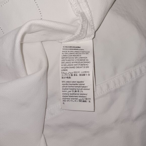 CALVIN KLEIN JEANS STRAPPY SIDE-ZIPPER DENIM DRESS - Picture 3 of 13